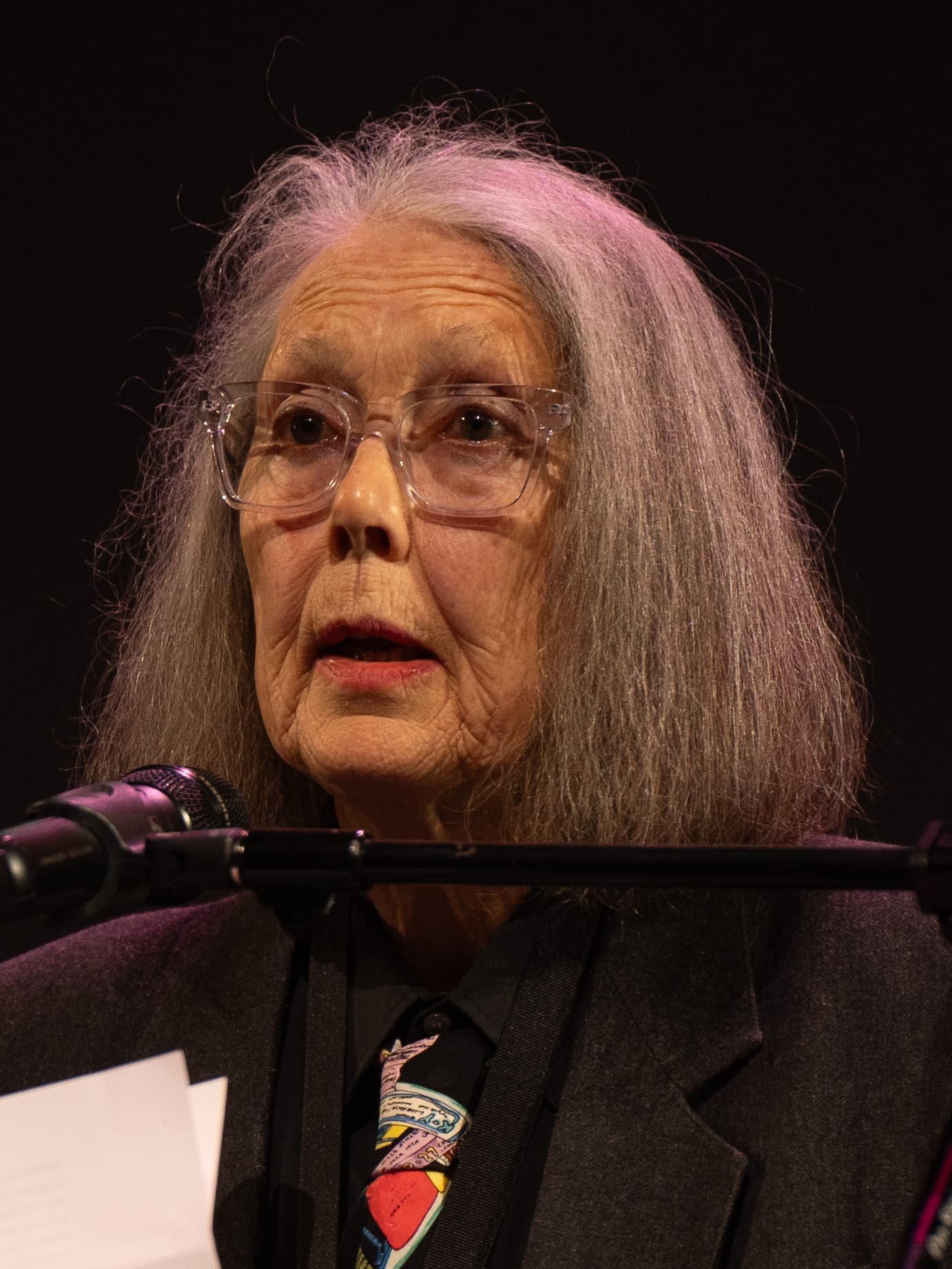 Anne Carson at the 2024 National Book Awards finalist reading