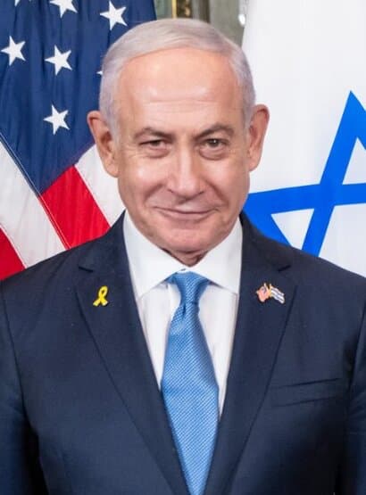 Benjamin Netanyahu photographed at the White House in July 2024