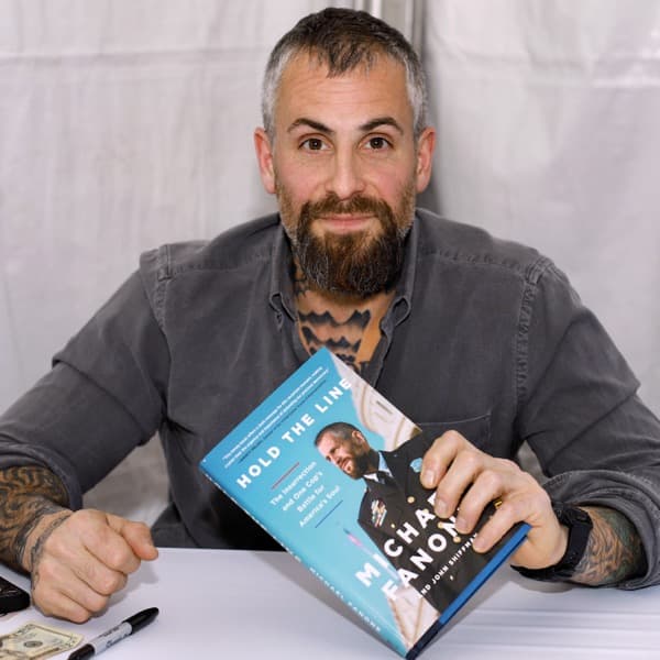 Michael Fanone at a book signing