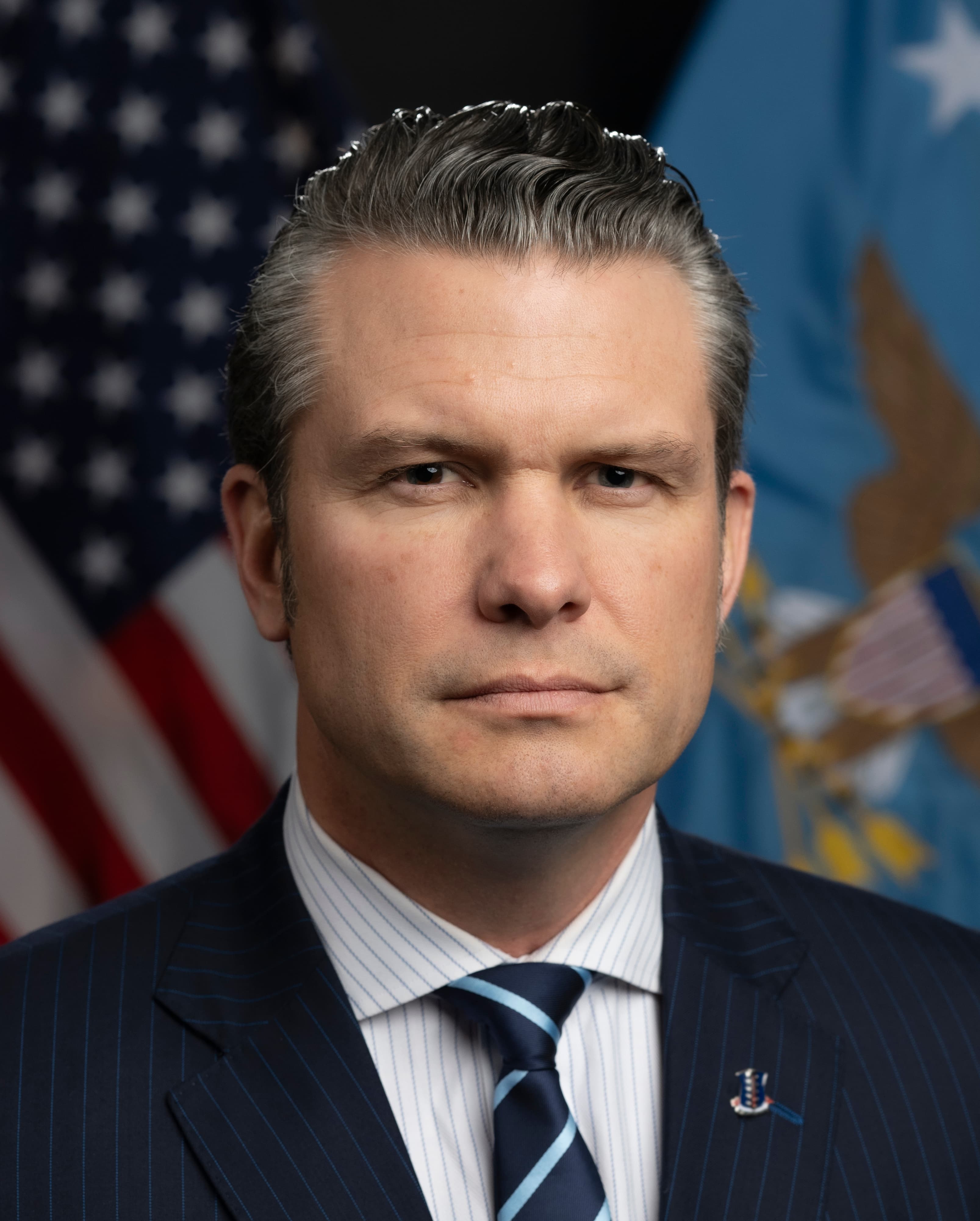 Official Department of Defense portrait of Secretary Pete Hegseth