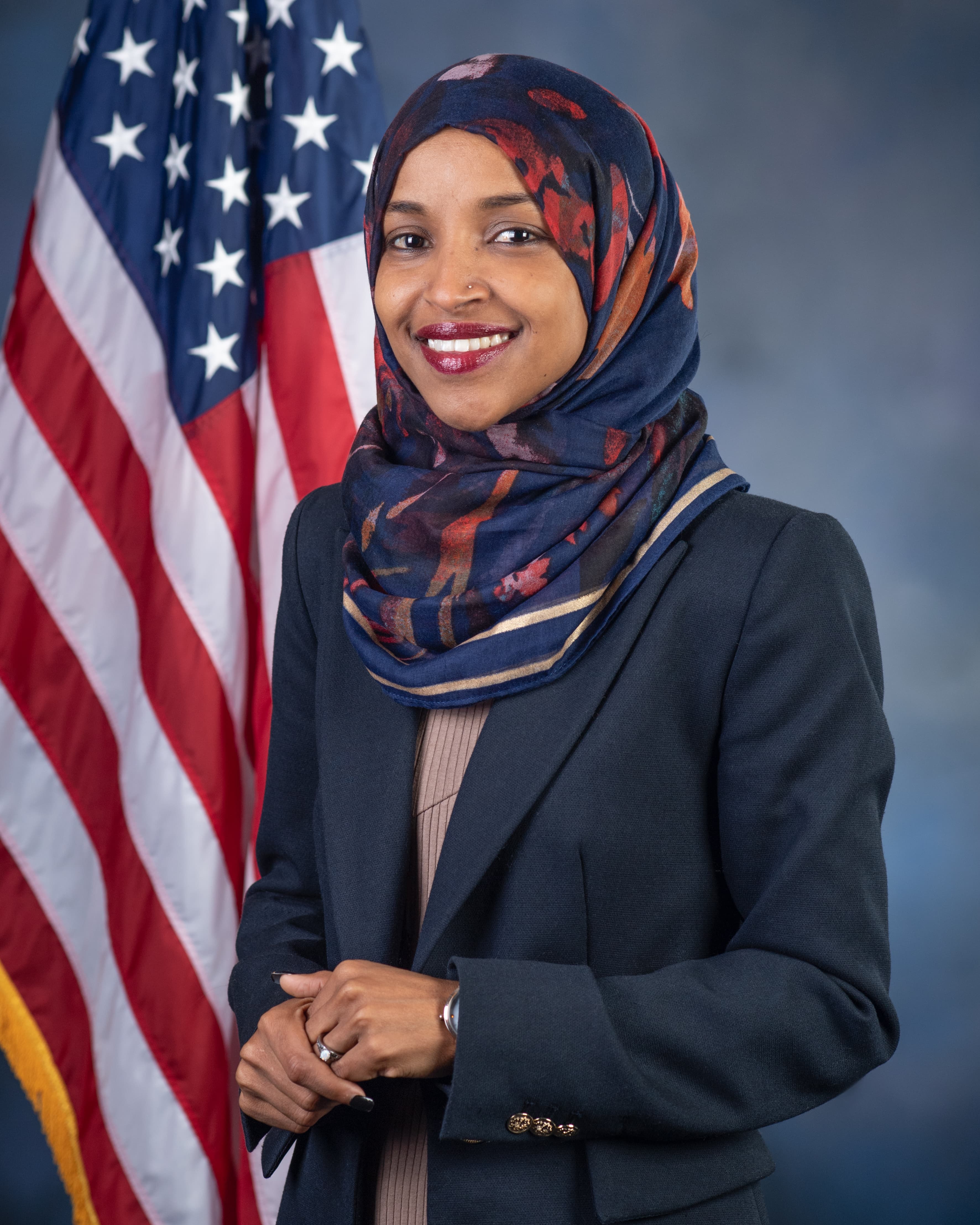 Ilhan Omar official congressional portrait
