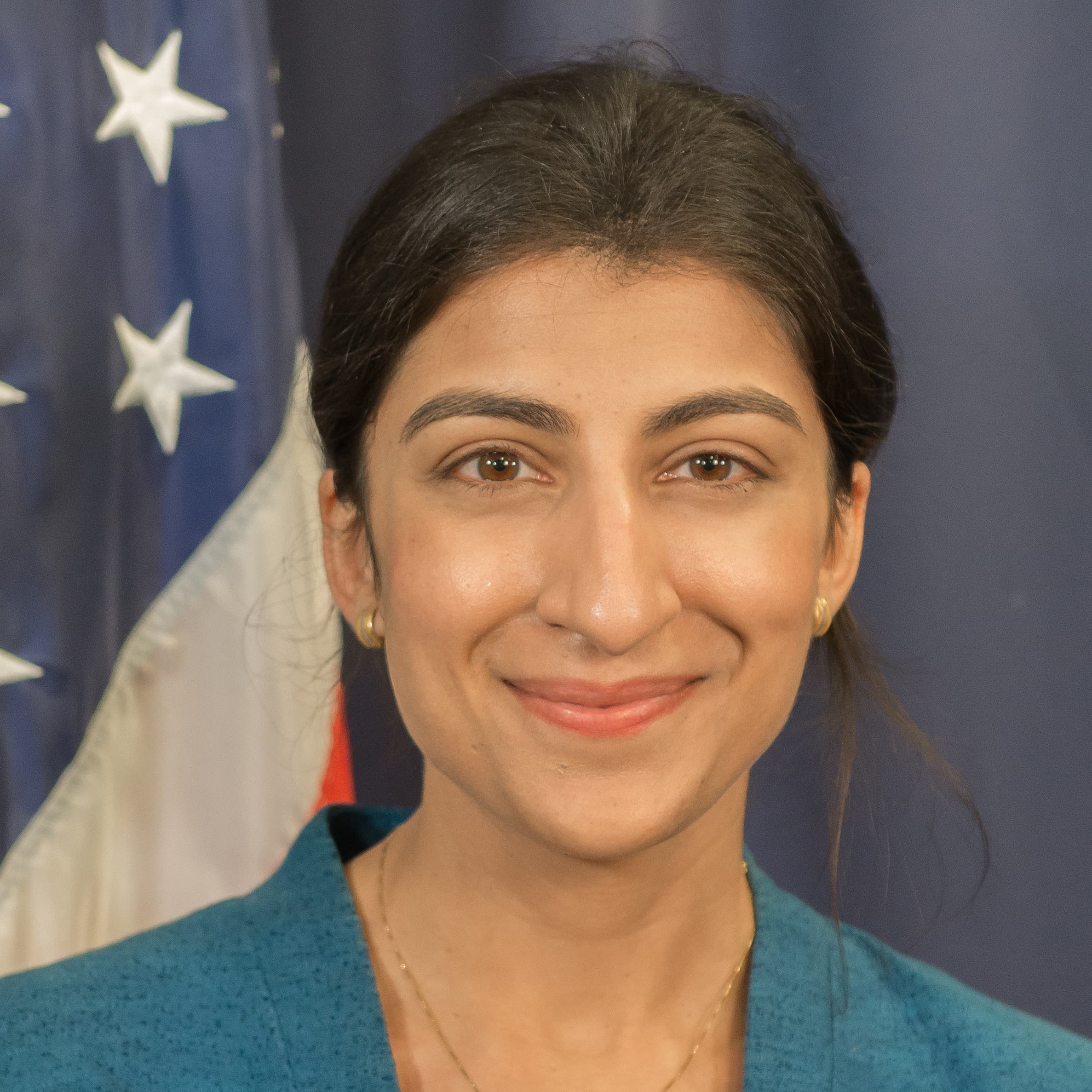 Official portrait of Lina Khan as Chair of the Federal Trade Commission