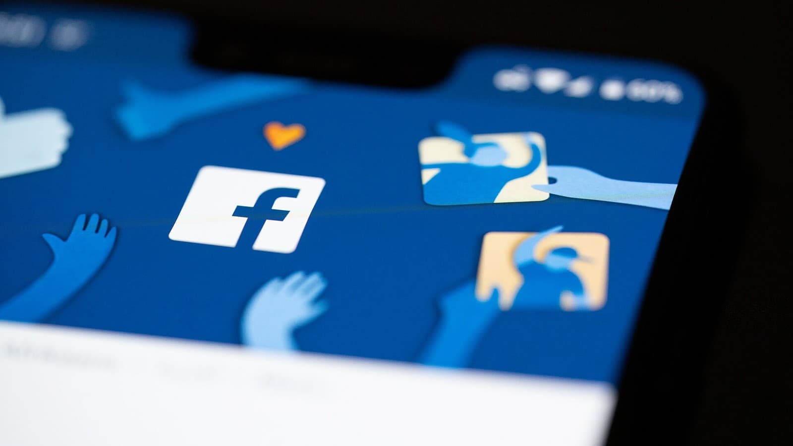 The Facebook app on an Android smartphone screen.
