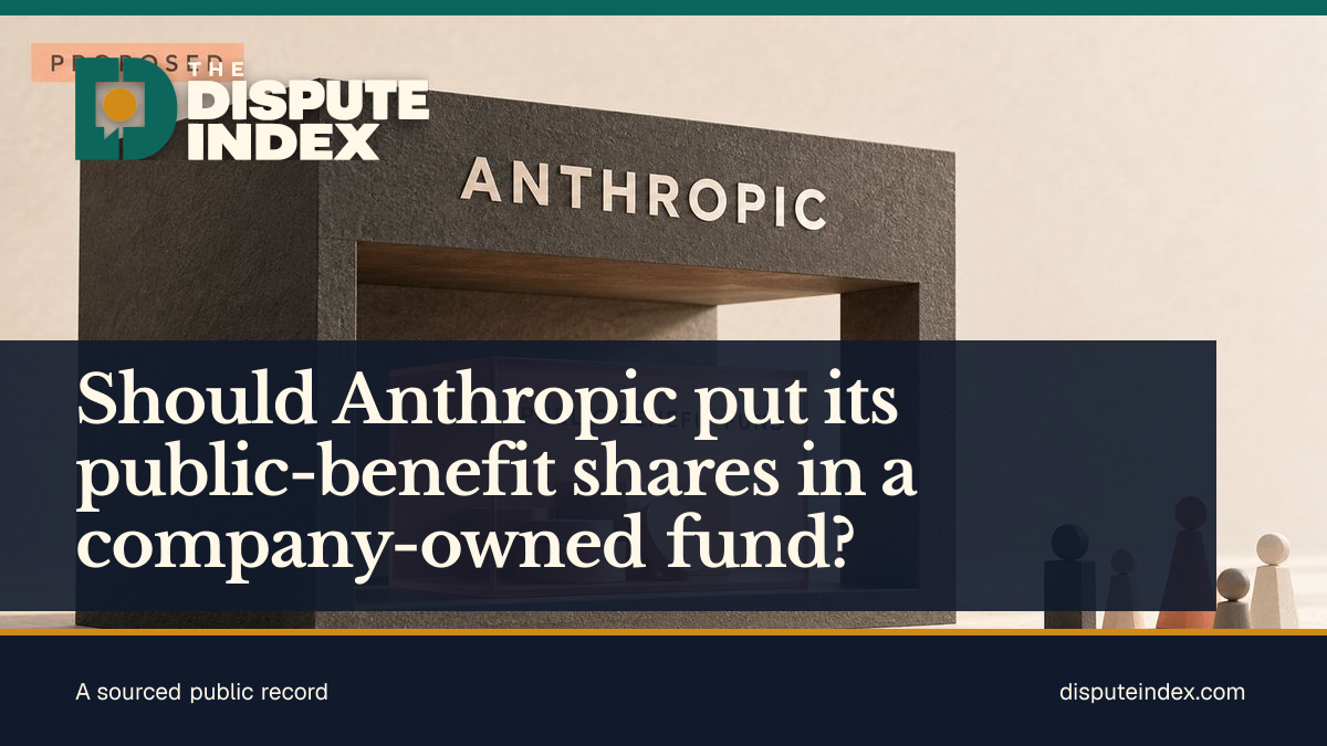 Share card: Should Anthropic put its public-benefit shares in a company-owned fund?