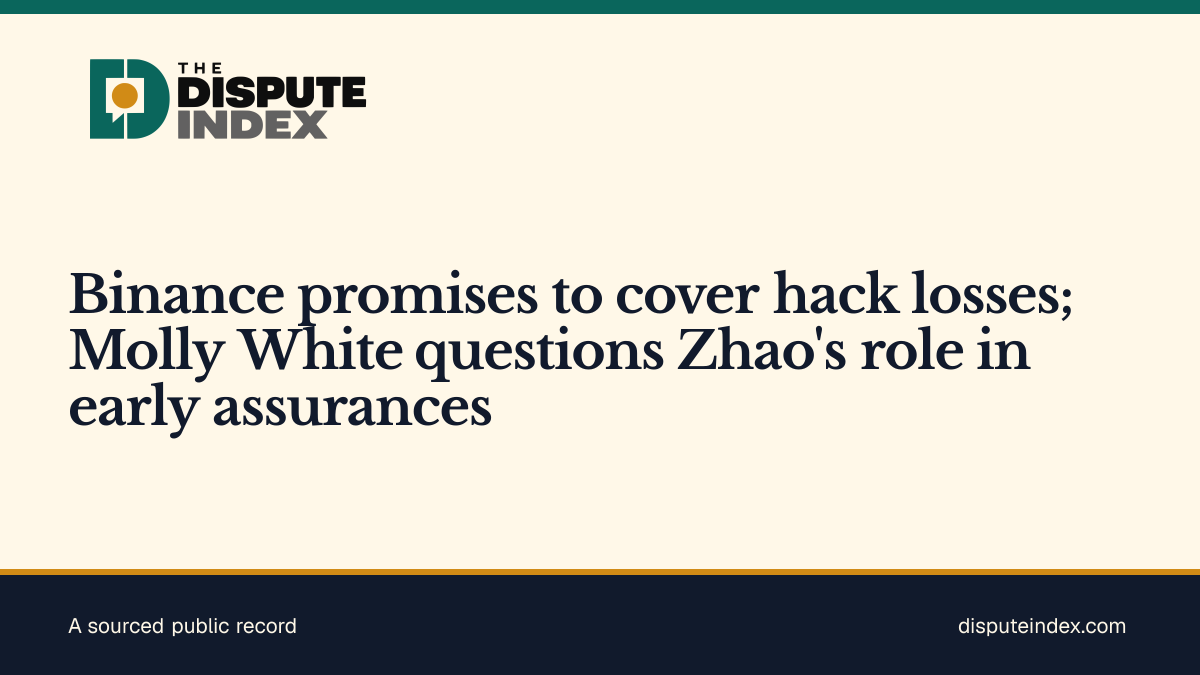 Share card: Binance promises to cover hack losses; Molly White questions Zhao's role in early assurances