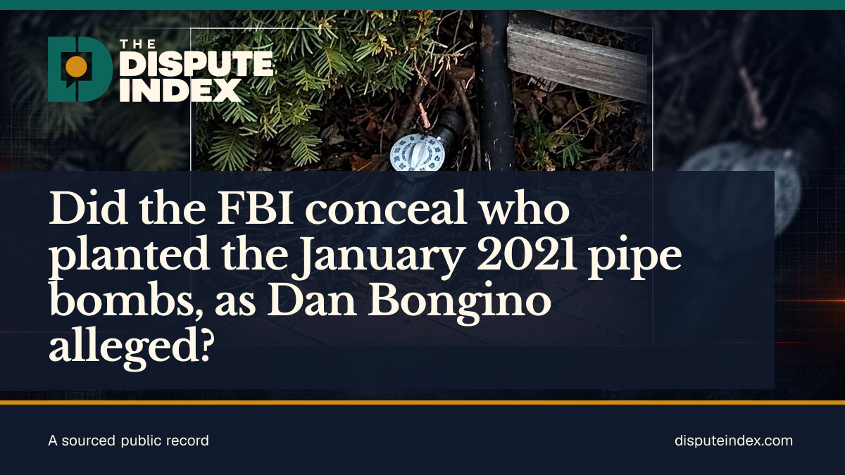 Share card: Did the FBI conceal who planted the January 2021 pipe bombs, as Dan Bongino alleged?