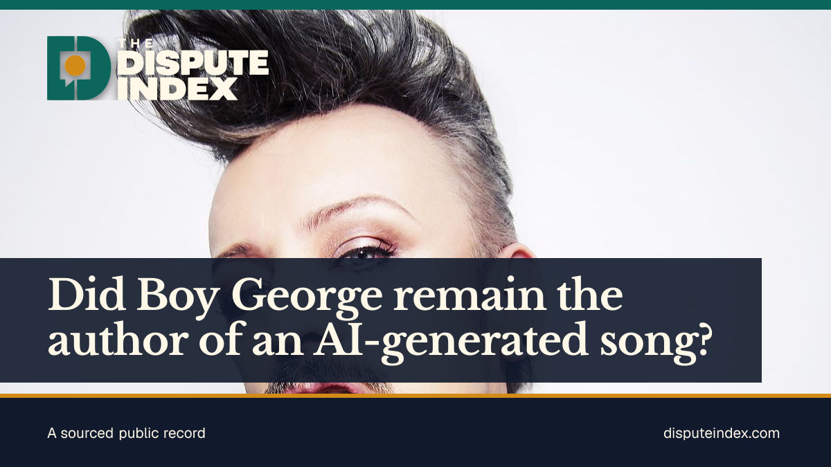 Share card: Did Boy George remain the author of an AI-generated song?