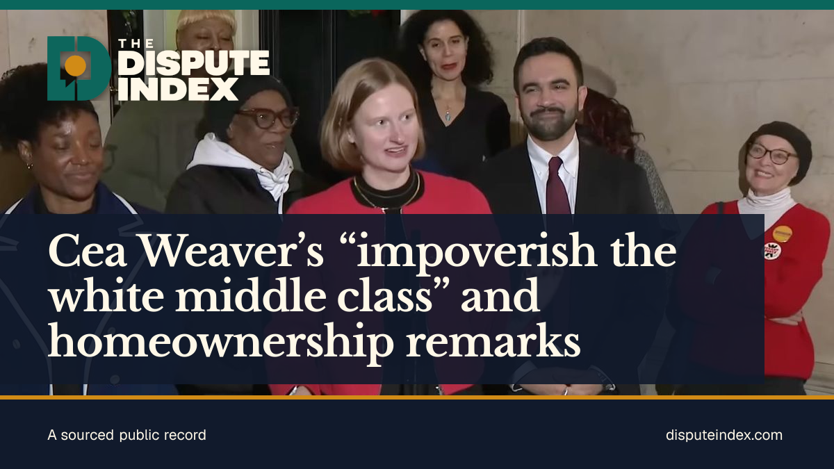 Share card: Cea Weaver’s “impoverish the white middle class” and homeownership remarks