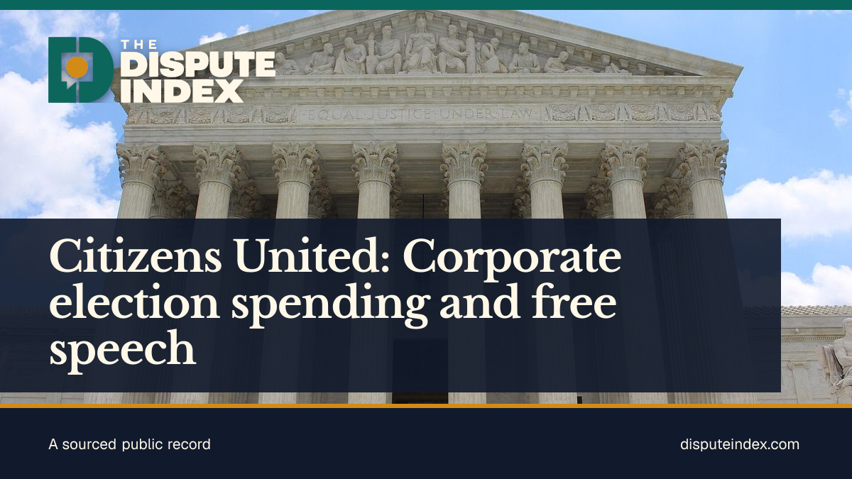 Share card: Citizens United: Corporate election spending and free speech