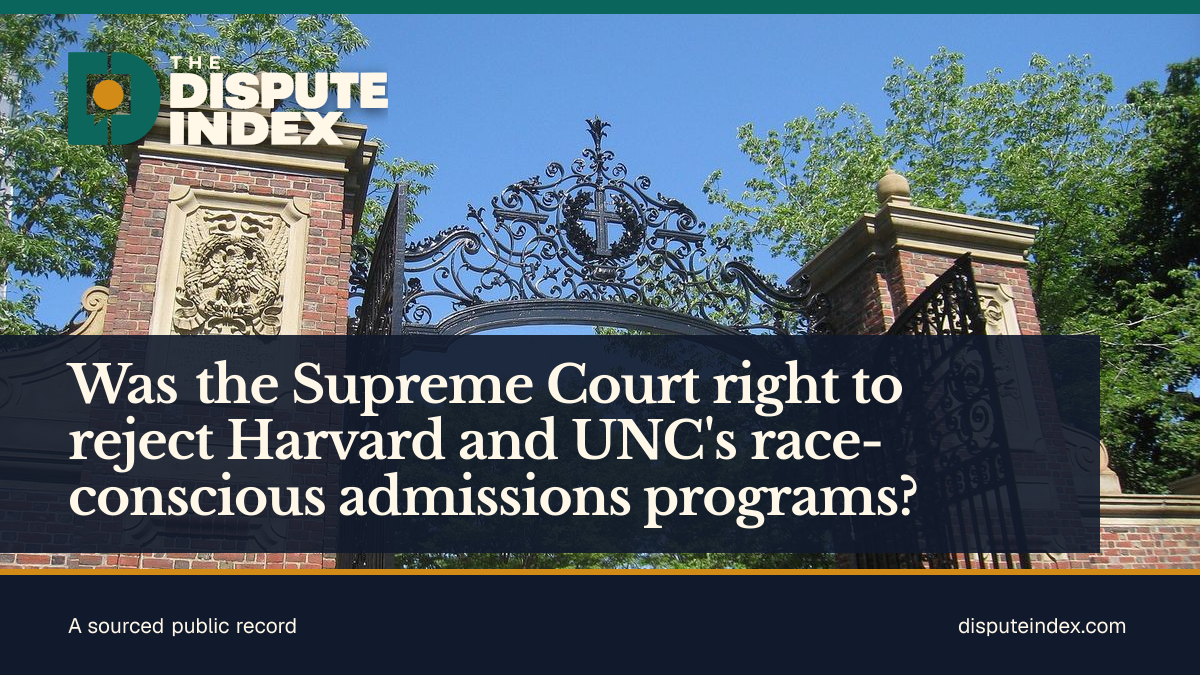 Share card: Was the Supreme Court right to reject Harvard and UNC's race-conscious admissions programs?