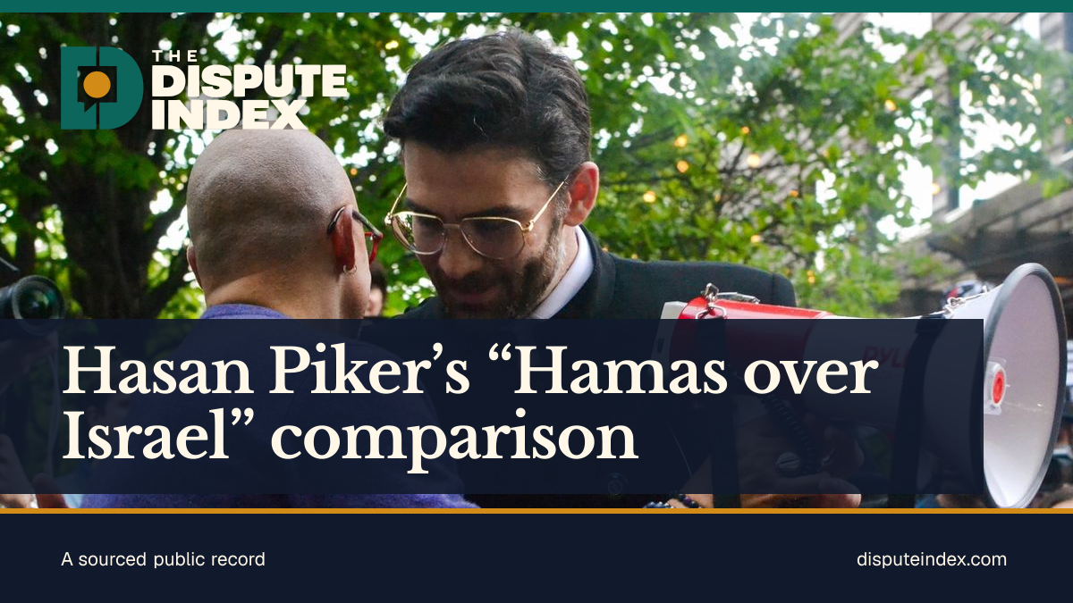 Share card: Hasan Piker’s “Hamas over Israel” comparison