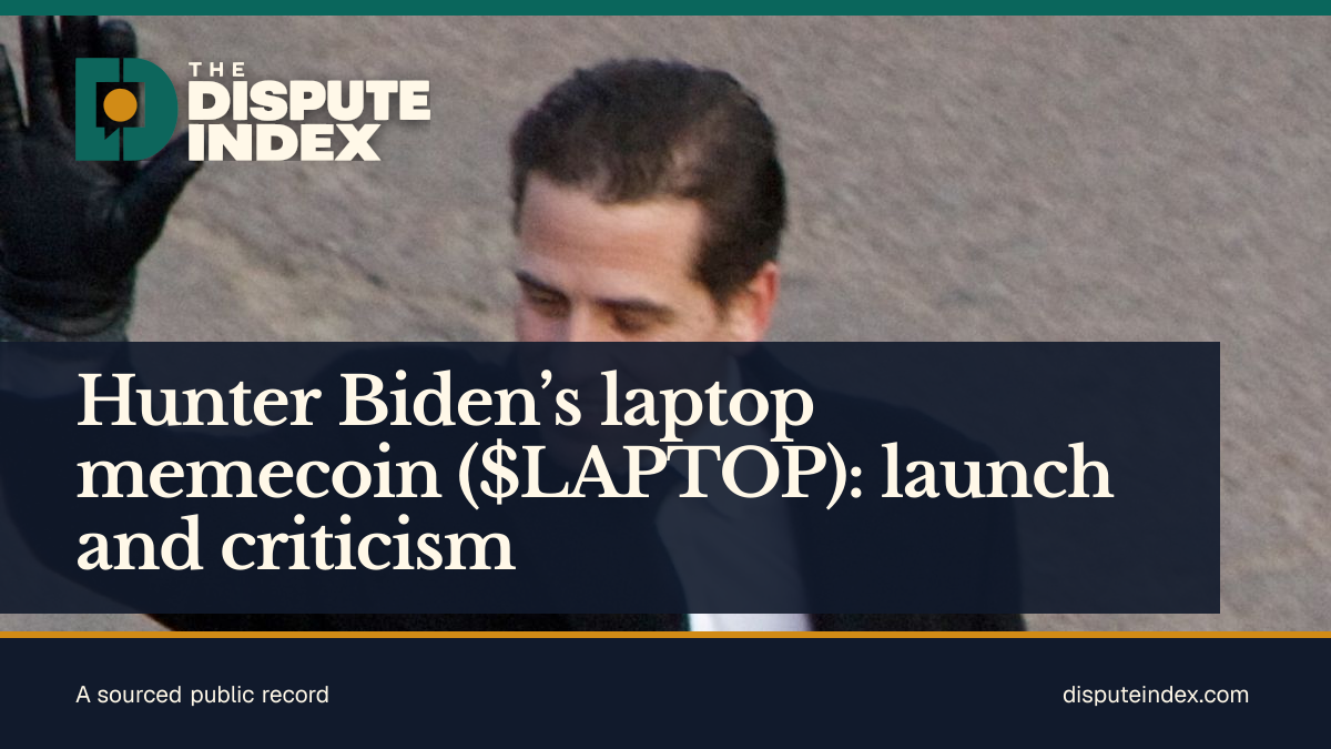 Share card: Hunter Biden’s laptop memecoin ($LAPTOP): launch and criticism