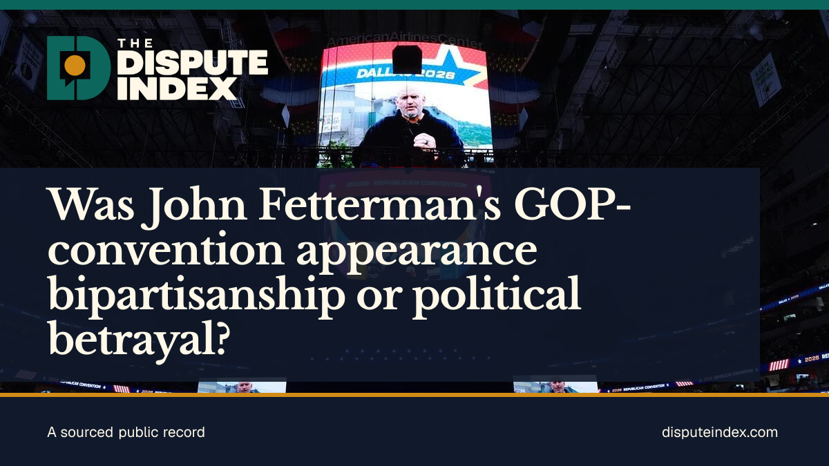 Share card: Was John Fetterman's GOP-convention appearance bipartisanship or political betrayal?