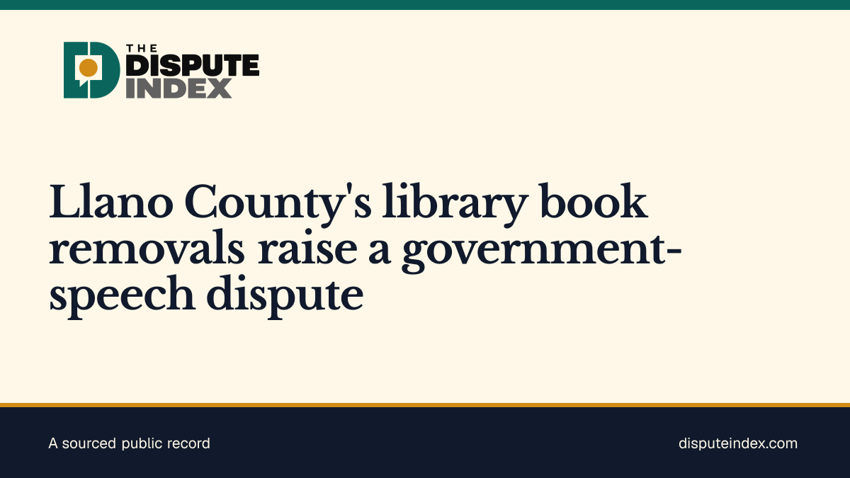 Share card: Llano County's library book removals raise a government-speech dispute