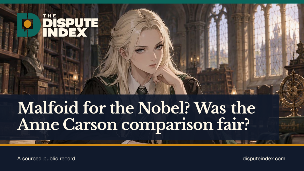 Share card: Malfoid for the Nobel? Was the Anne Carson comparison fair?