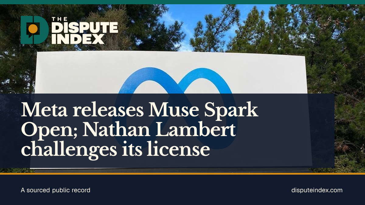 Share card: Meta releases Muse Spark Open; Nathan Lambert challenges its license