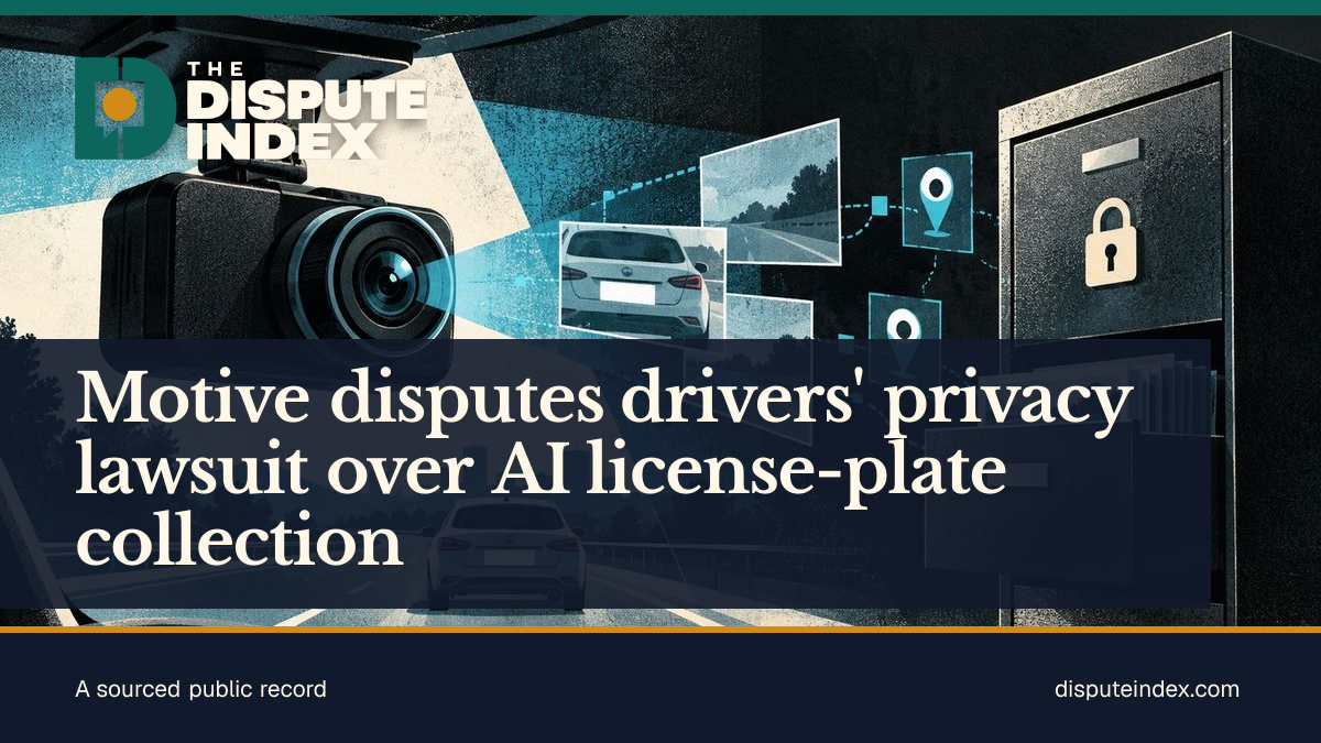 Share card: Motive disputes drivers' privacy lawsuit over AI license-plate collection