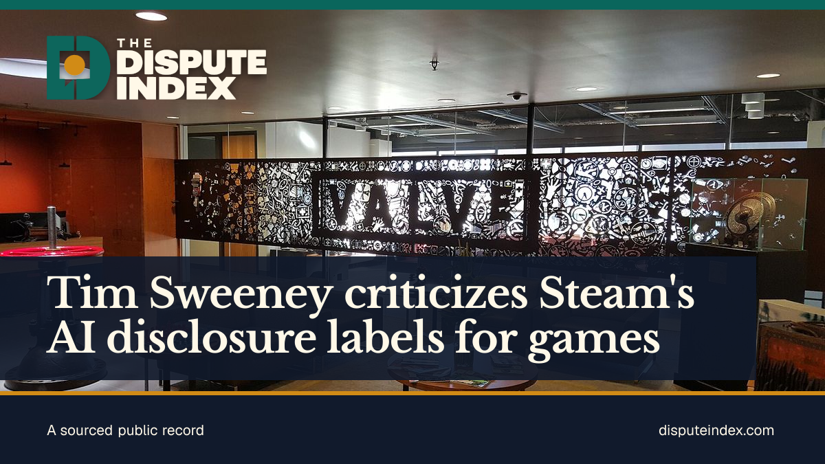 Share card: Tim Sweeney criticizes Steam's AI disclosure labels for games