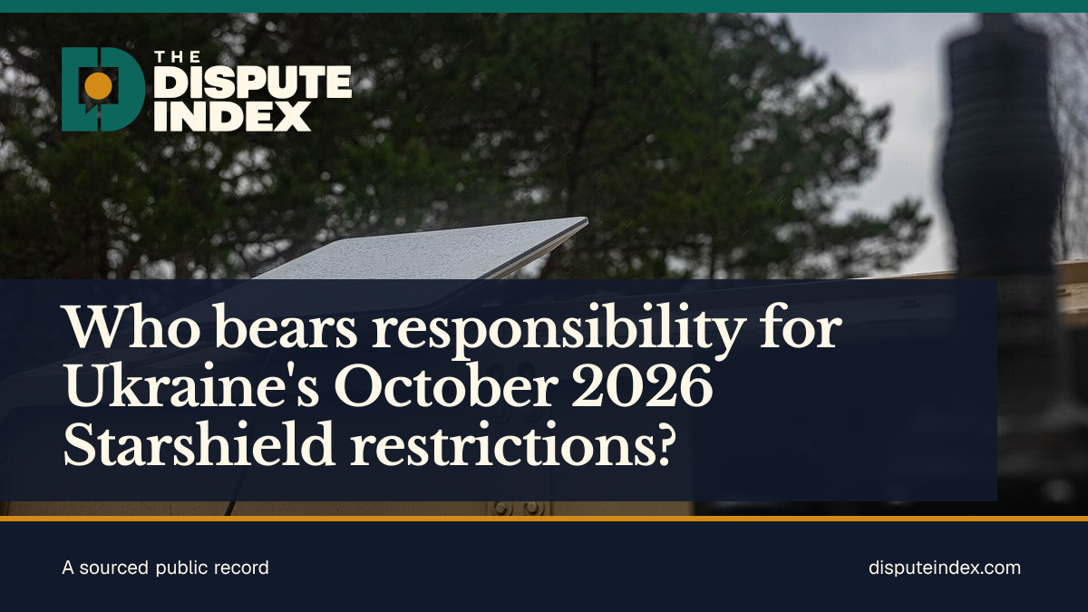 Share card: Who bears responsibility for Ukraine's October 2026 Starshield restrictions?