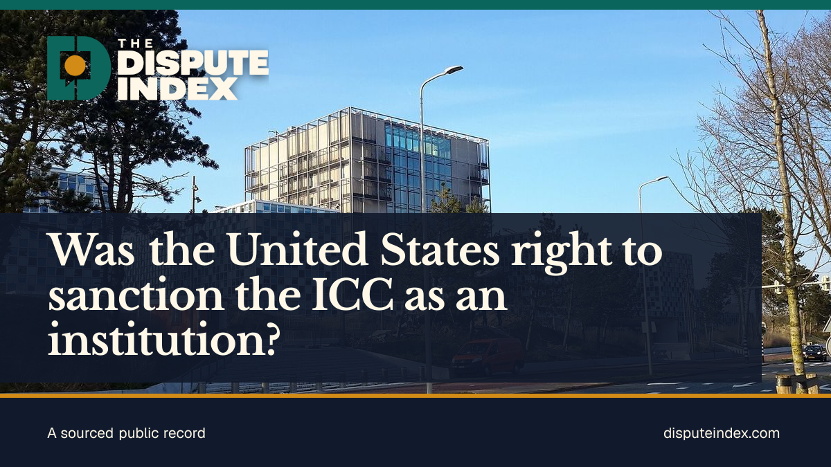 Share card: Was the United States right to sanction the ICC as an institution?