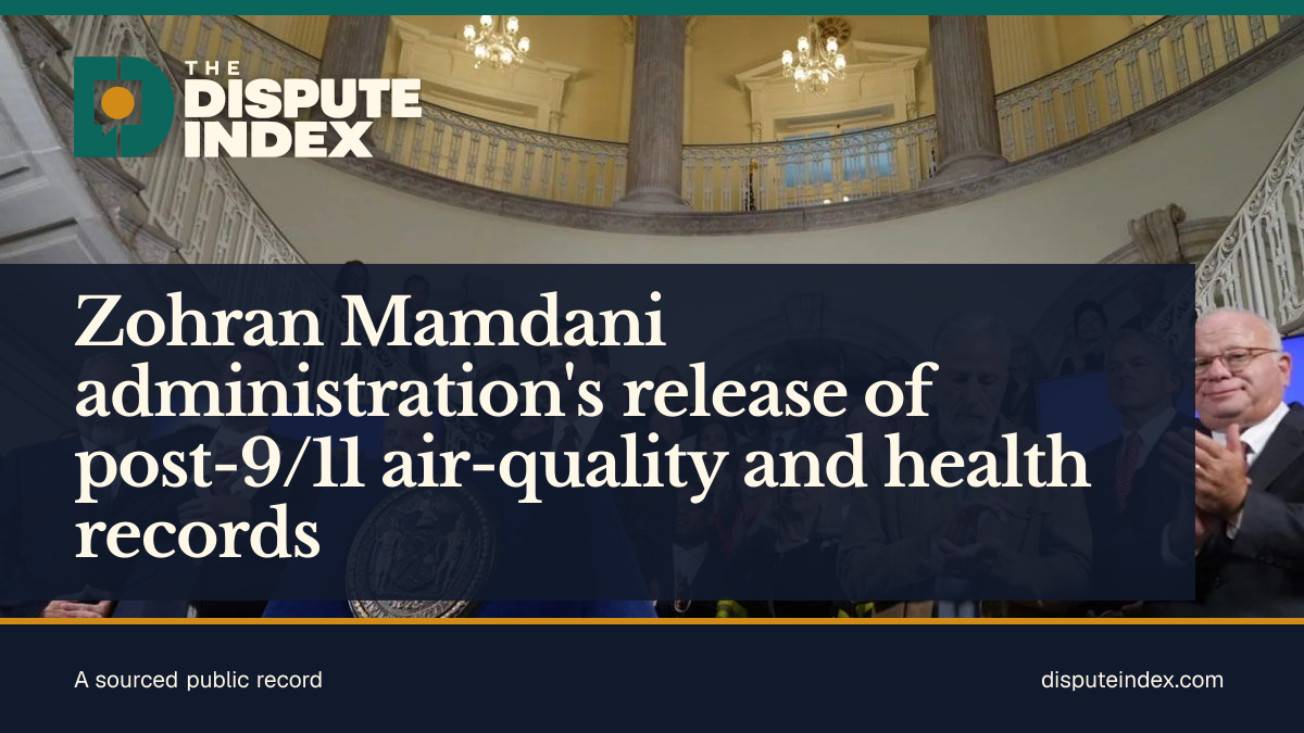 Share card: Zohran Mamdani administration's release of post-9/11 air-quality and health records