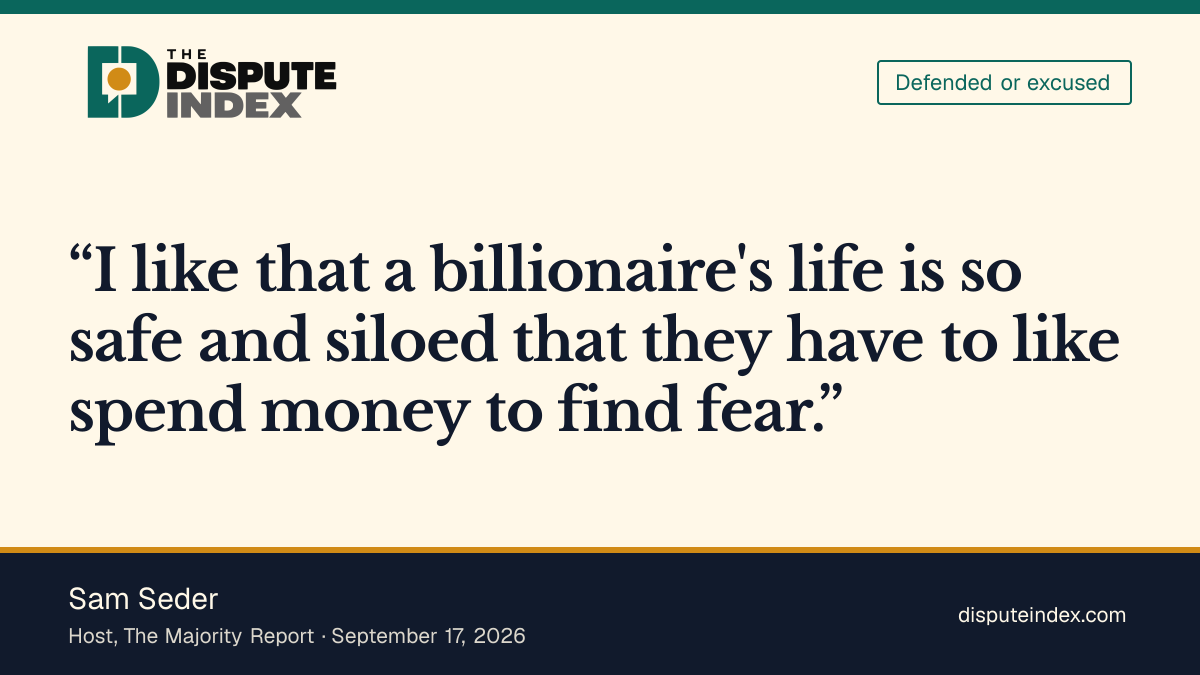 Quote card: Sam Seder, Sam Seder: Kraft's antisemitism monitoring is really billionaire self-surveillance