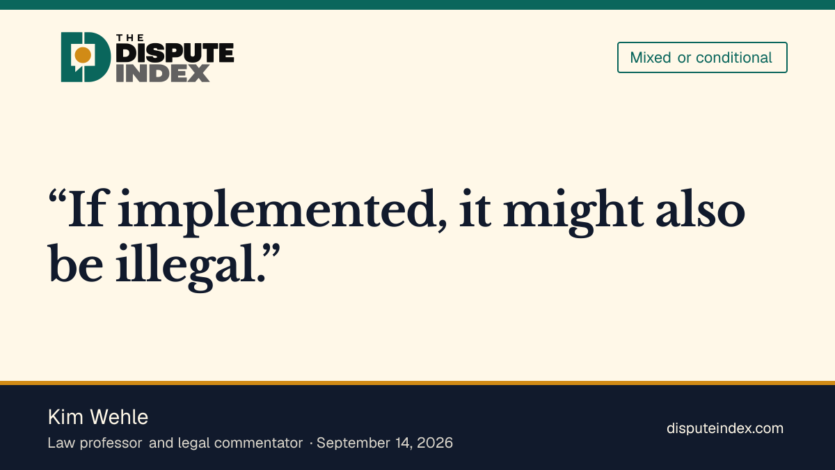Quote card: Kim Wehle, Kim Wehle says Trump’s proposed $5,000 payment might be illegal