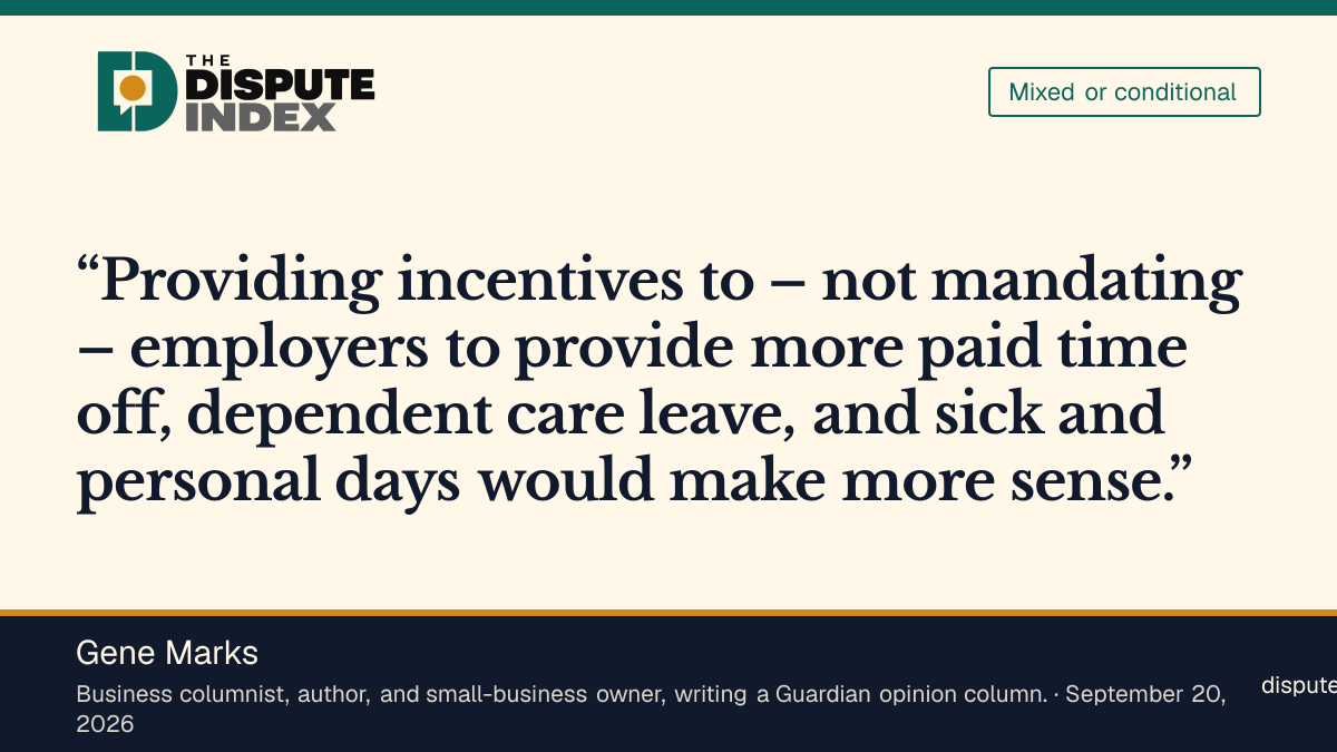Quote card: Gene Marks, Marks favors incentives over Sanders’s 32-hour-workweek mandate