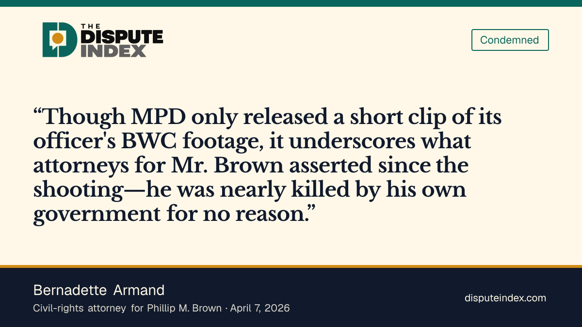 Quote card: Bernadette Armand, Bernadette Armand says the shooting lacked justification