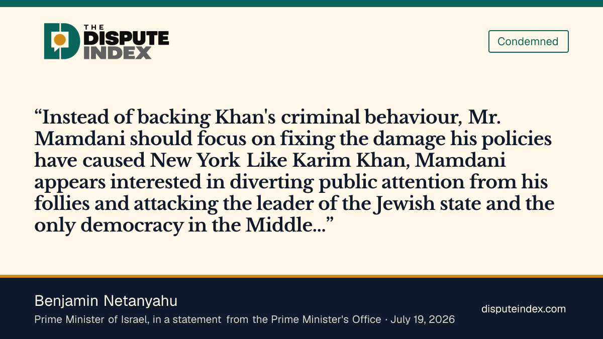 Quote card: Benjamin Netanyahu, Netanyahu says Mamdani should "focus on fixing the damage his policies have caused New York"