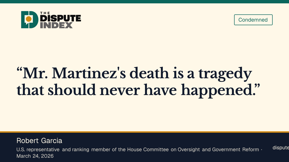 Quote card: Robert Garcia, Garcia says Martinez's death should never have happened