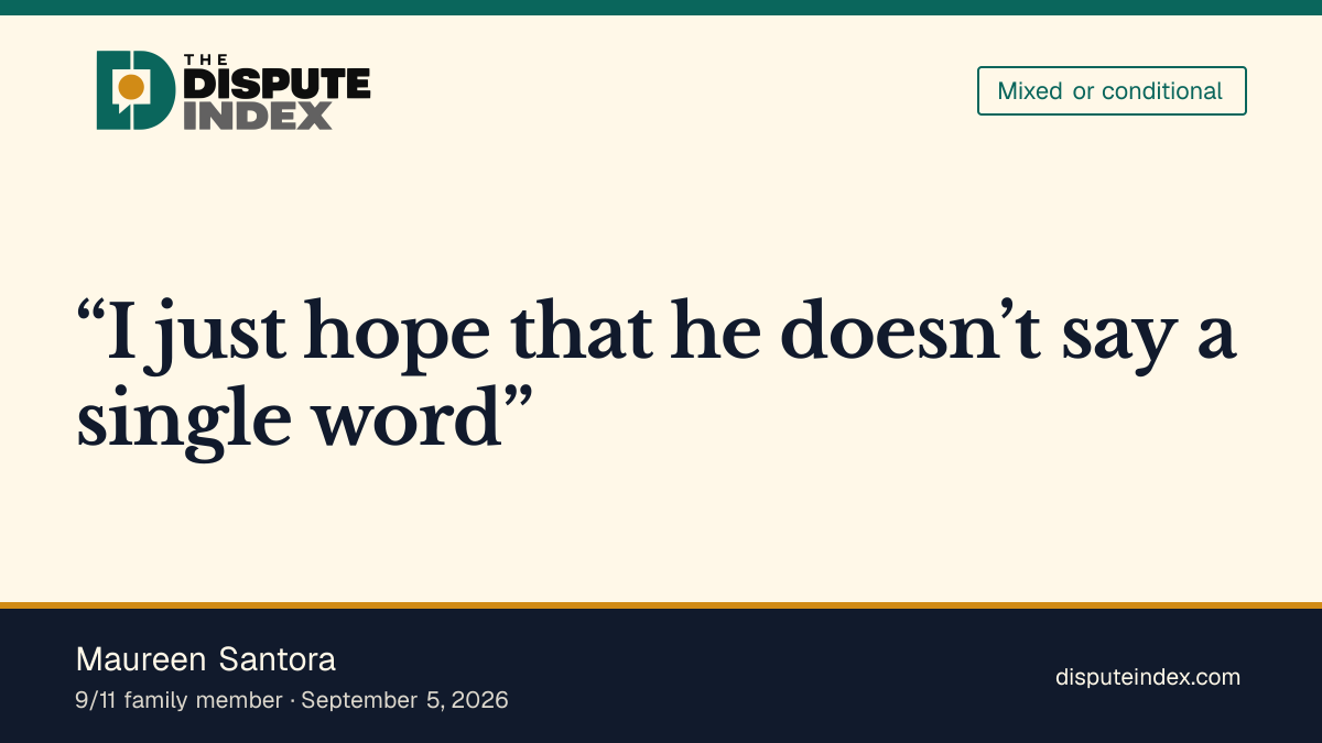 Quote card: Maureen Santora, Maureen Santora says she hopes Mamdani stays silent at 9/11 ceremony