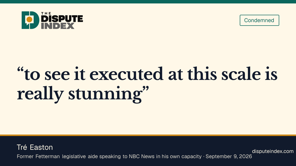 Quote card: Tré Easton, Tré Easton calls Fetterman's GOP convention appearance stunning