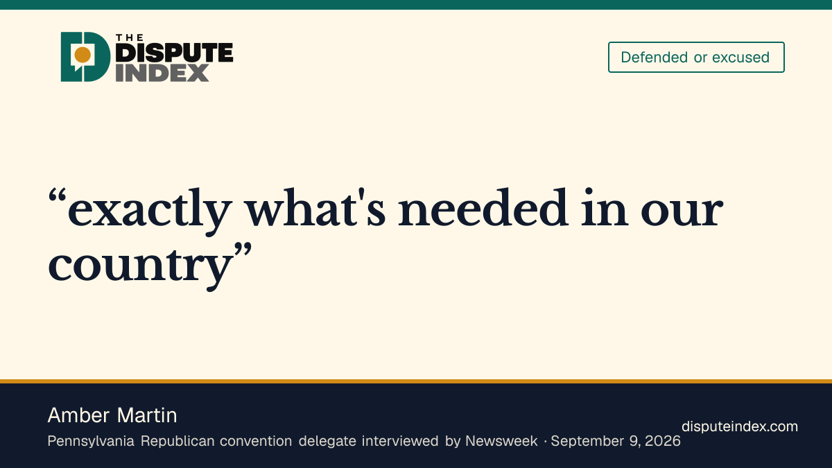Quote card: Amber Martin, Amber Martin welcomes John Fetterman's appearance at the GOP convention