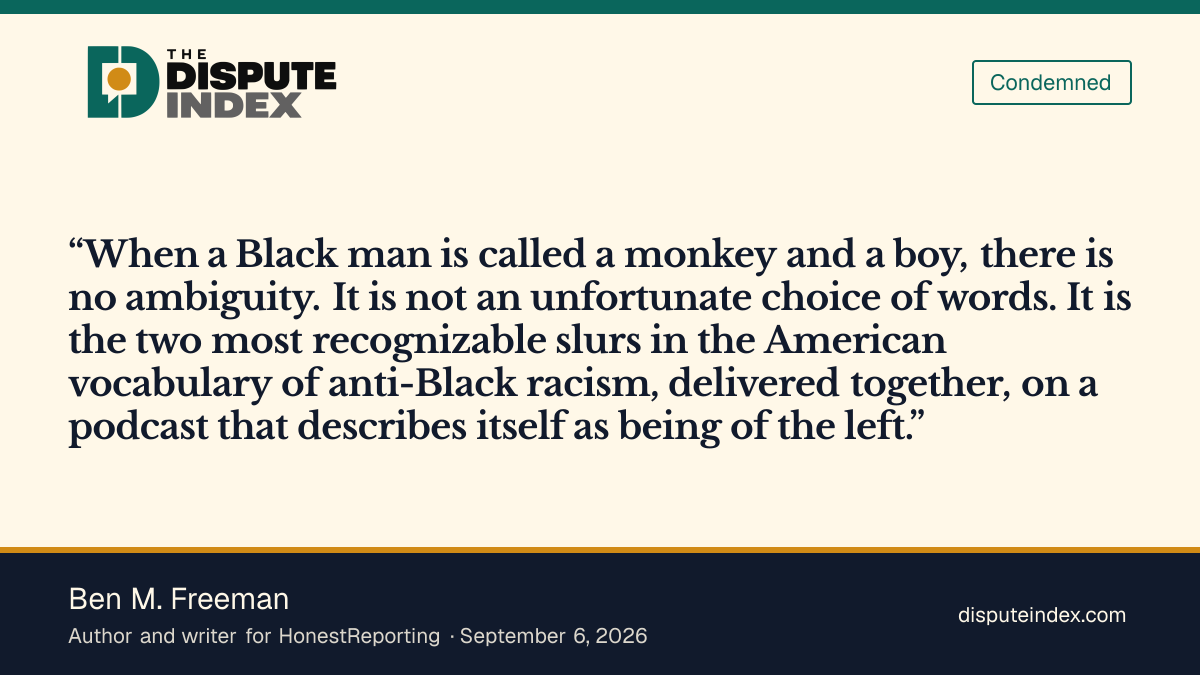 Quote card: Ben M. Freeman, Ben M. Freeman of HonestReporting calls Jebreal's remarks about Jeffries racist