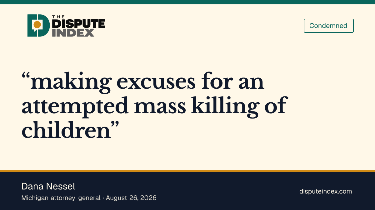 Quote card: Dana Nessel, Dana Nessel says Jewish voters saw El-Sayed excusing the Temple Israel attack