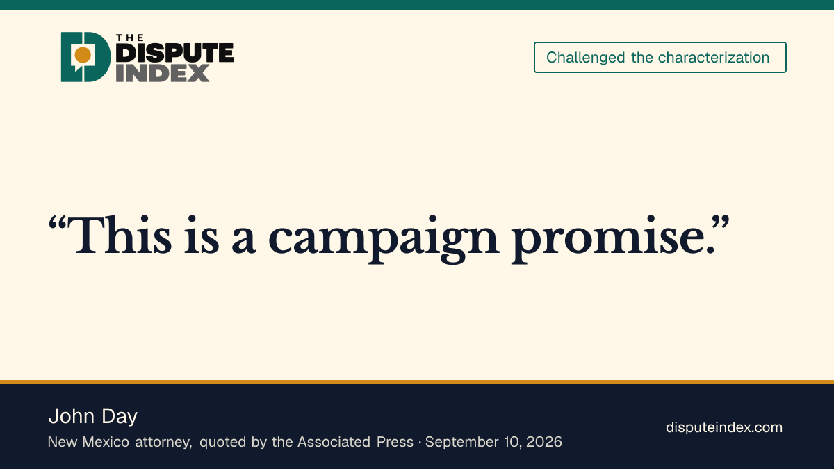 Quote card: John Day, John Day distinguishes Trump's pledge from paying individuals to vote