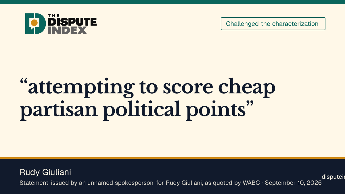 Quote card: Rudy Giuliani, Rudy Giuliani rejects Mamdani's framing of 9/11 air quality records