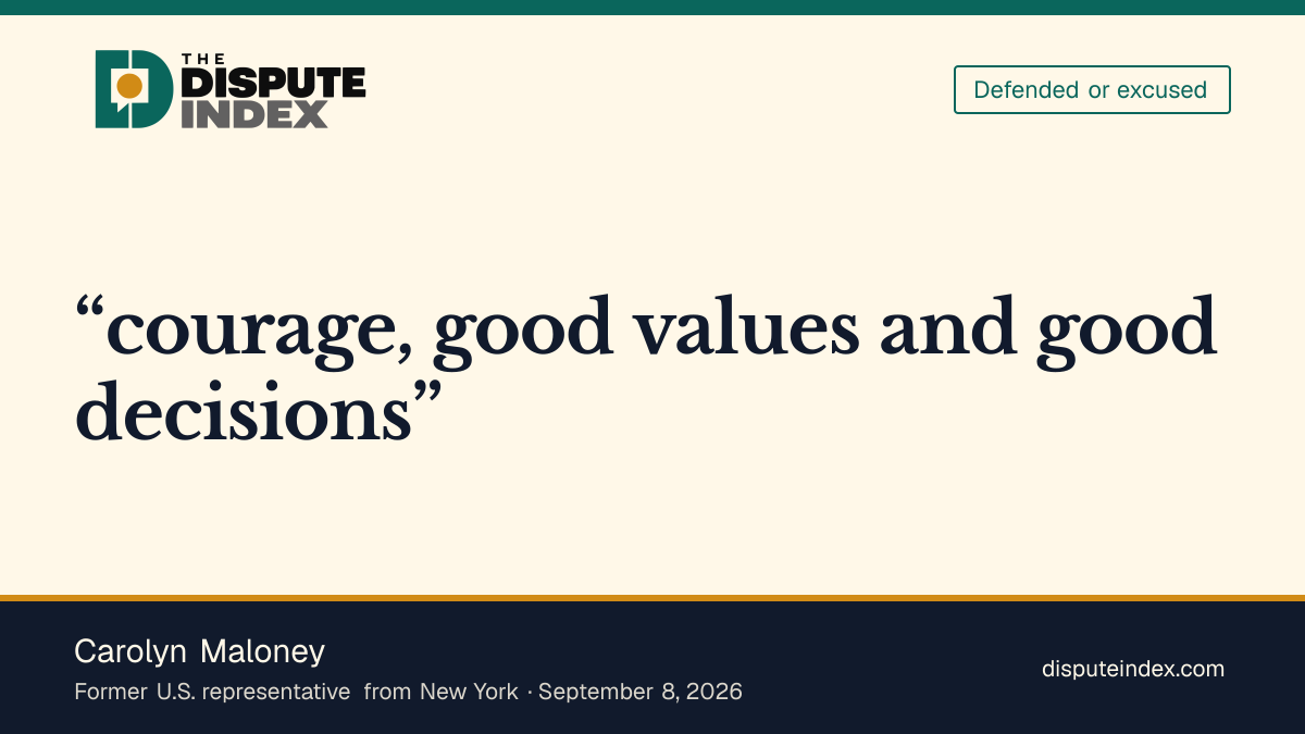 Quote card: Carolyn Maloney, Carolyn Maloney praises Mamdani's 9/11 health records disclosure