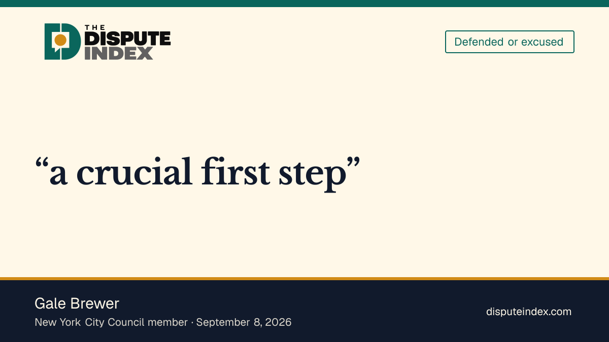Quote card: Gale Brewer, Gale Brewer welcomes 9/11 records release, criticizes the delay