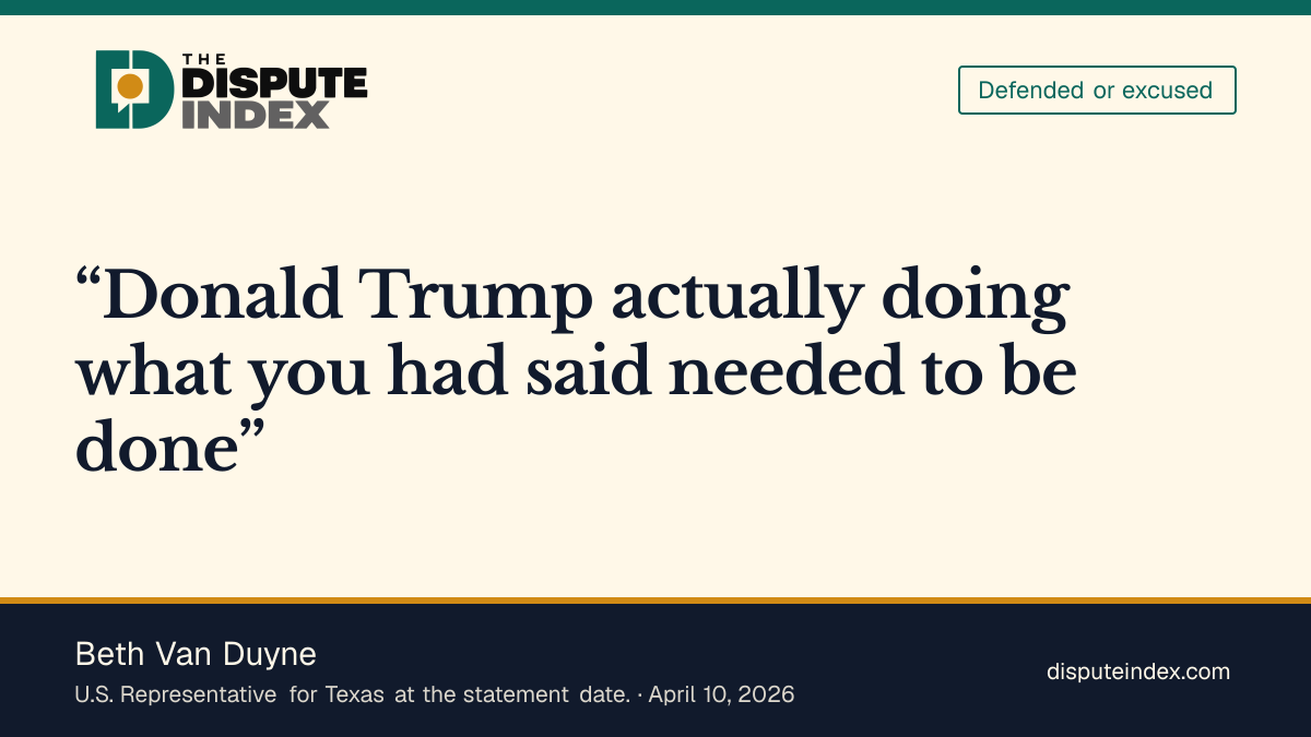 Quote card: Beth Van Duyne, Beth Van Duyne on the Iran war