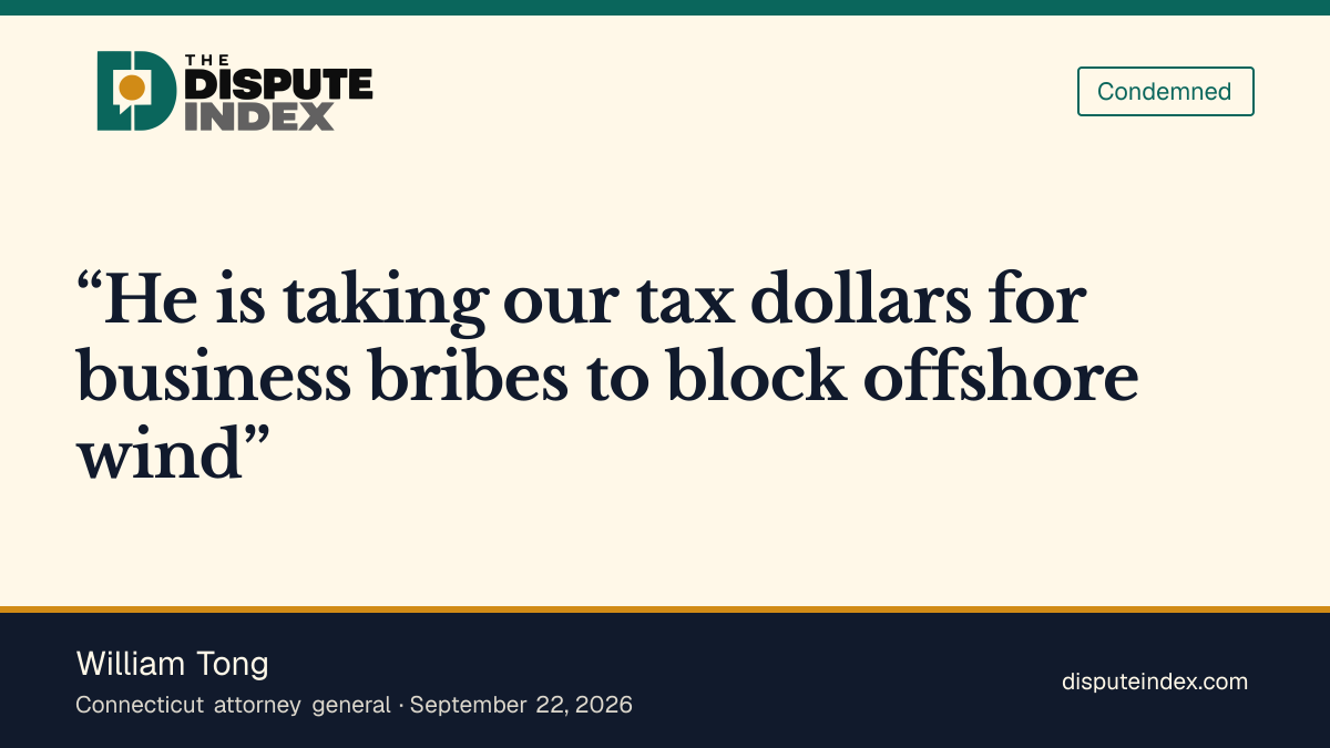 Quote card: William Tong, Tong calls the lease buyouts business bribes