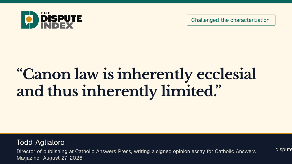 Quote card: Todd Aglialoro, Todd Aglialoro rejects Abdul El-Sayed's Sharia-canon law analogy