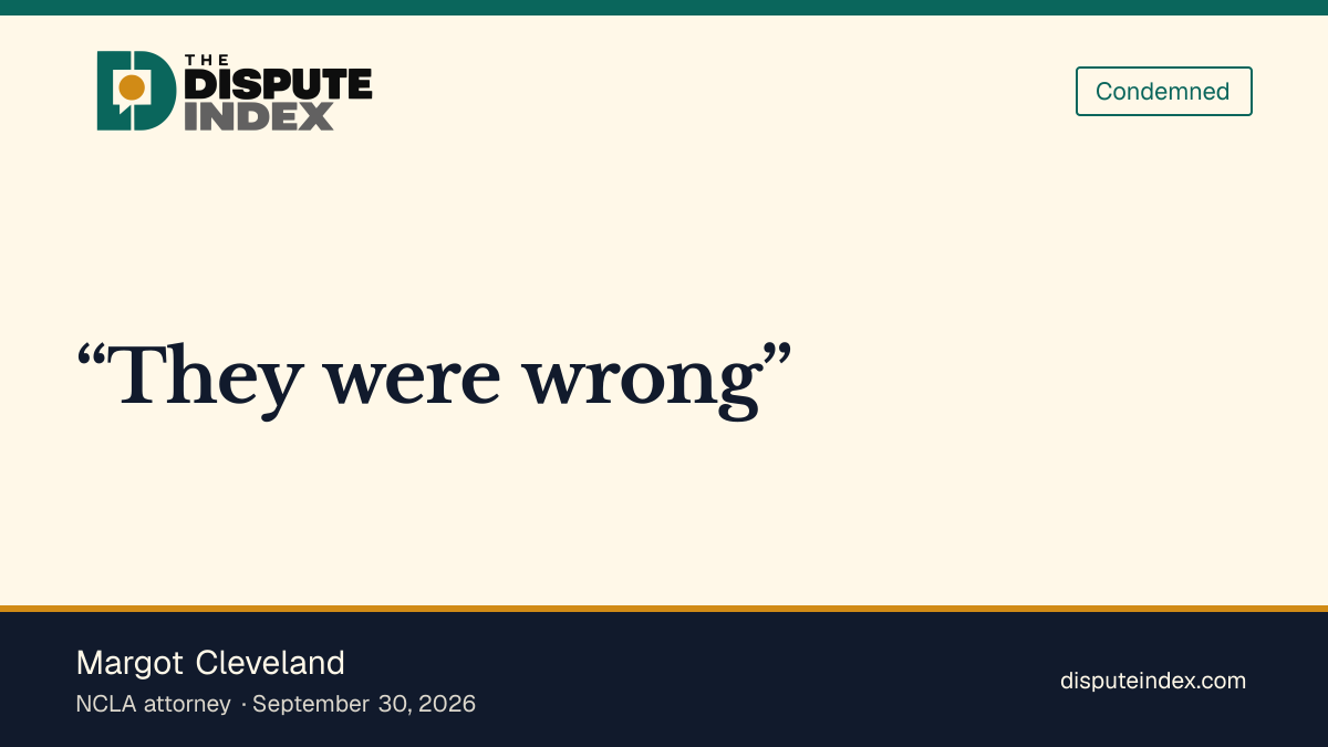 Quote card: Margot Cleveland, Cleveland says low litigation risk did not excuse subpoenaing Blackburn's records