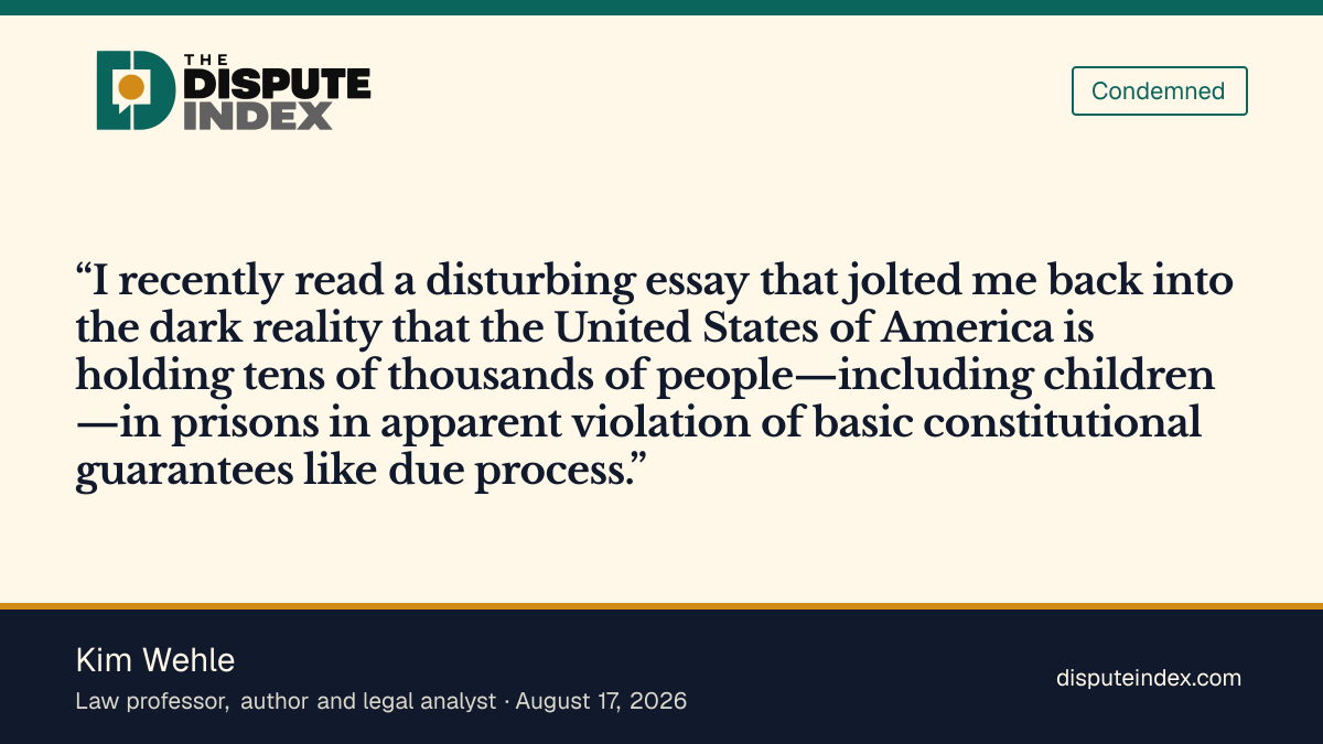 Quote card: Kim Wehle, Kim Wehle questions due process in the Tahmasebi-Hashemi family's detention