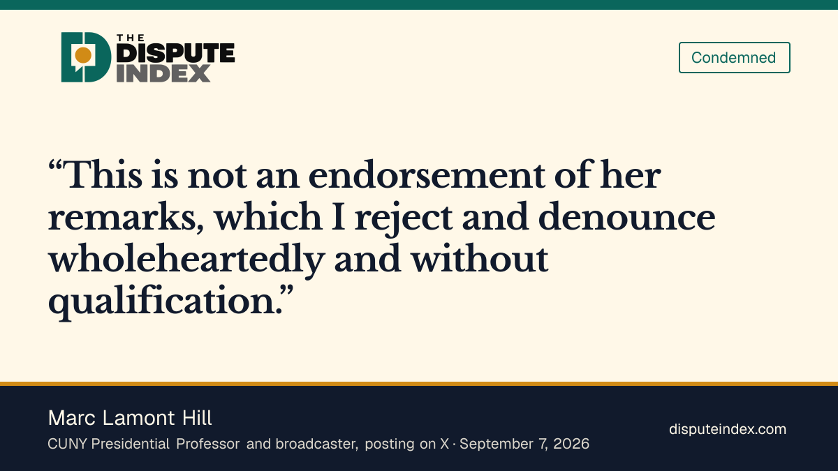Quote card: Marc Lamont Hill, Marc Lamont Hill denounces Jebreal's remarks while describing her Afro-Palestinian background