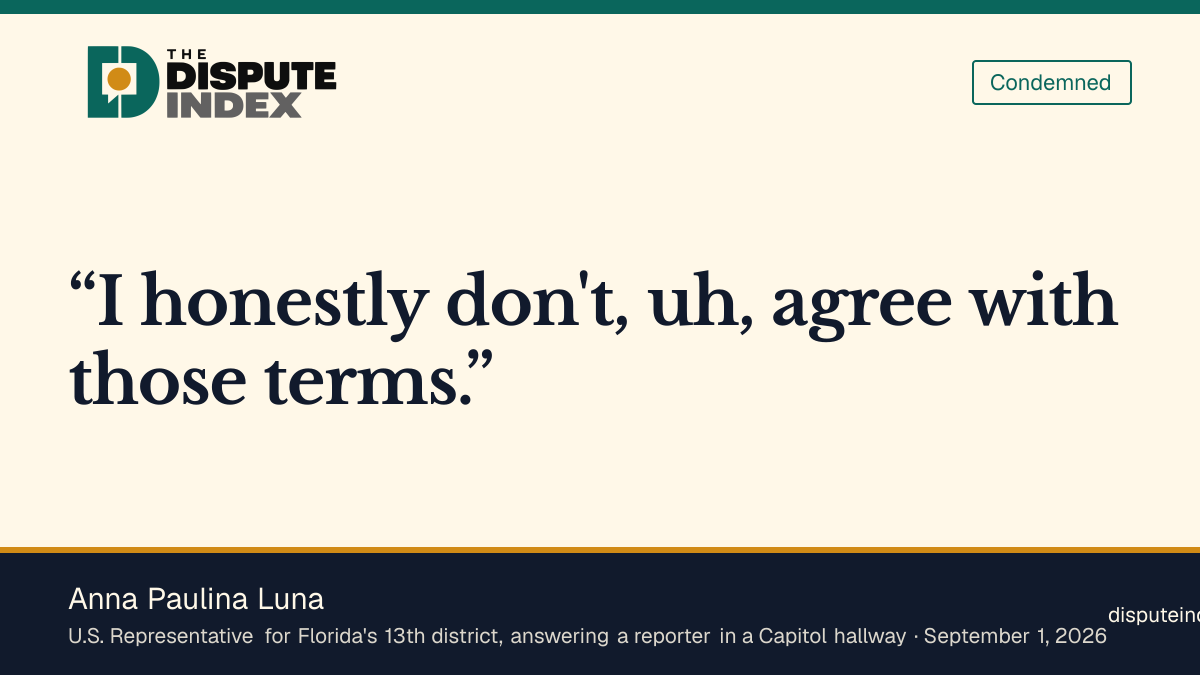 Quote card: Anna Paulina Luna, Rep. Anna Paulina Luna says she does not agree with Loomer's terms