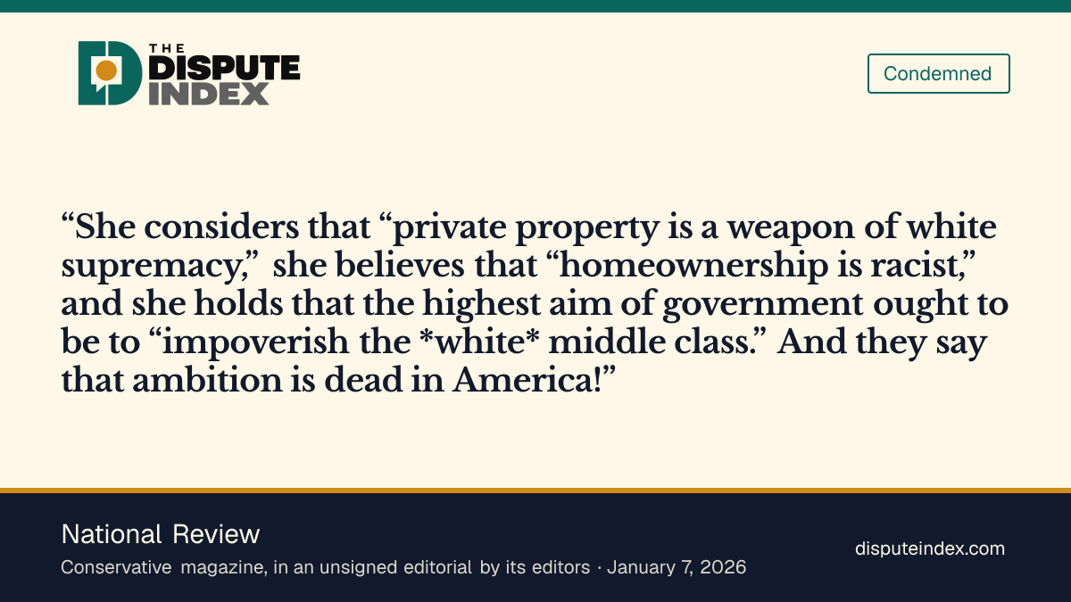 Quote card: National Review, National Review's editors mock Weaver's "impoverish the white middle class" post