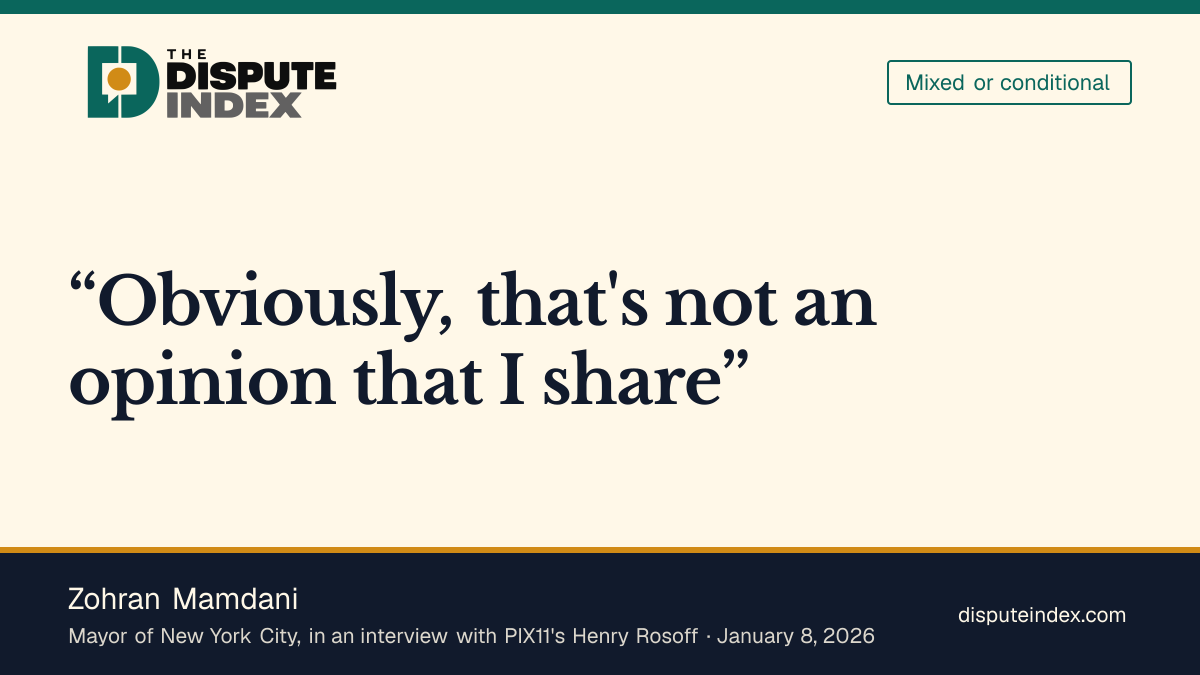 Quote card: Zohran Mamdani, Mamdani says he does not share Weaver's view of homeownership but keeps her for her work