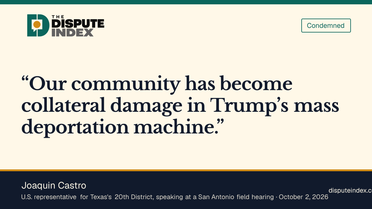 Quote card: Joaquin Castro, Castro invokes Martinez while criticizing ICE operations in San Antonio